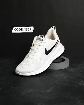 کتانی نایک تمام سفید مدل RUNNING