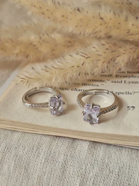 انگشتر جواهری فری سایز مستطیلی