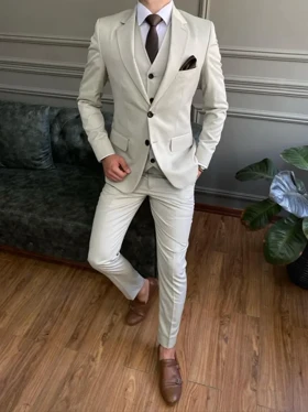 کت دو دکمه جیب کتی استخوانی c101