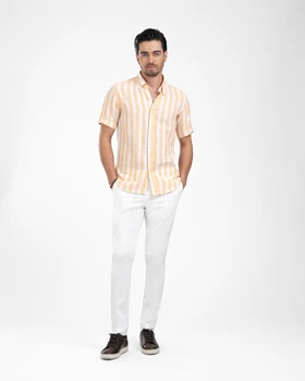 ام کی کالکشن پیراهن آستین کوتاه mk-22955-yellow
