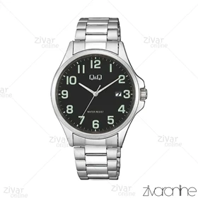 ساعت کیو اند کیو (Q&amp;Q) مردانه سیلور صفحه مشکی 104562