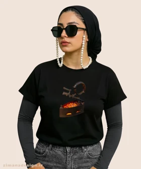 کراپ زنانه نوستالژی طرح اتو ذغالی