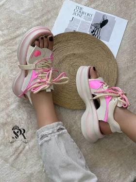 صندل زنانه طبی چرم حوله ای