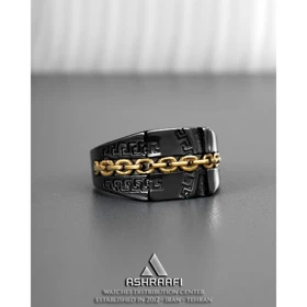 انگشتر مردانه مشکی Men Ring KG02
