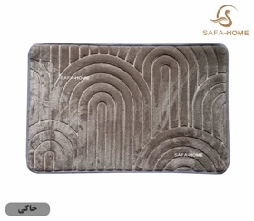 پادری مخمل طرح موج 45*75 سانتی متر (خاکی)