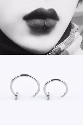 پیرسینگ فیک لب