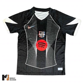 کیت فوتبالی تمرینی بارسلونا مشکی کد 2014789