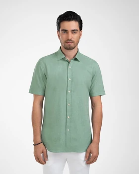 ام کی کالکشن پیراهن آستین کوتاه mk-22967-green