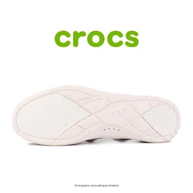 لوفر زنانه کراکس - Crocs Walu Canvas Loafer Red/Oyster