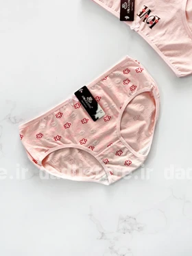 شورت اسلیپ نخ پنبه عروسکی سفید پنککی طرح گیلاس