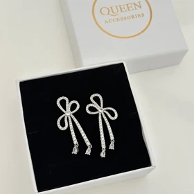 گوشواره پاپیون طرح جواهر کد 837