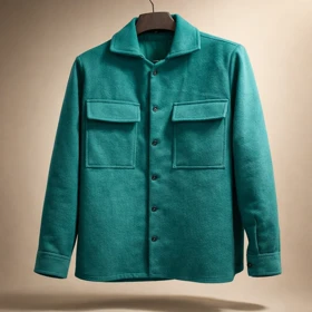 کت فوتر مردانه سبز آدامسی گرماژ بالا فوق‌العاده شیک استایل باکسی