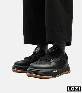 کفش کتانی مشکی قهوه ای AMIRI MA2 Leather