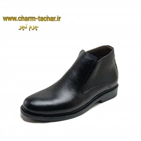 نیم بوت مردانه بغل زیپ‌دار چرم طبیعی کد 142
