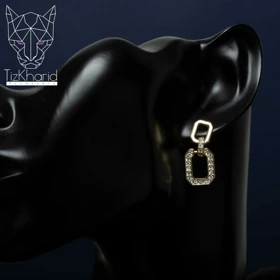 گوشواره سوارسکی رادیوم گلد