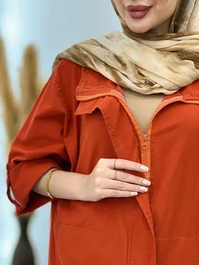 مانتو جلو زیپ پایین گت