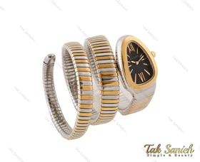ساعت بولگاری زنانه سرپنتی طلایی سیلور مشکی Bvlgari-3690-L