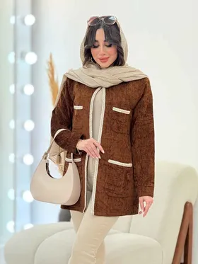 پالتو مخمل نوار دوزی