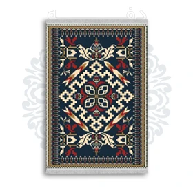 *جدید* فرشینه از جنس پارچه شانل مخمل ترک طرح فانتزی برند دفه کد 1861