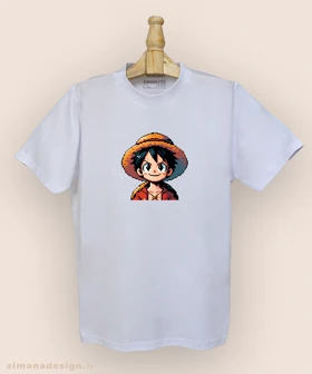 تیشرت مردانه و زنانه طرح وان پیس شخصیت لوفی کد 970