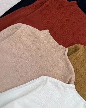 پلیور بافت گپ یقه ایستاده کد 5493