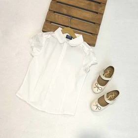 شومیز سفید دخترانه بچه گانه وارداتی برند IZOD