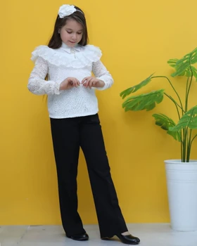 شومیز دخترانه یقه خرگوشی سه پله