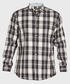 پیراهن مردانه پشمی چهارخانه سفید 0165