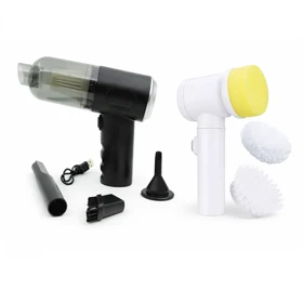 پکیج مینی جارو شارژی خودرو مدل As-228 + فرچه شارژی مدل magic brush