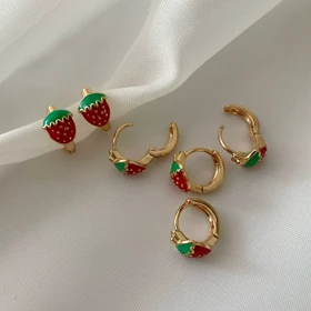 گوشواره توت فرنگی ژوپینگ