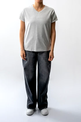 تیشرت باکسی آستین سرخود زنانه