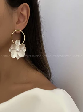گوشواره گل و مروارید