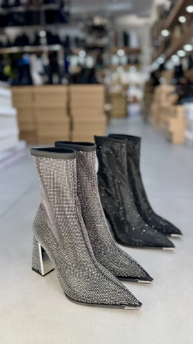 691 - نیم بوت استرج تمام نگین 4گوش 691