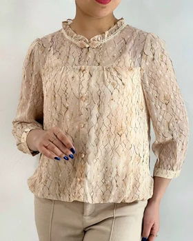 شومیز حریر آستردار کد 4787