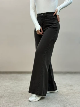 شلوار سیلک قهوه ای شست جین