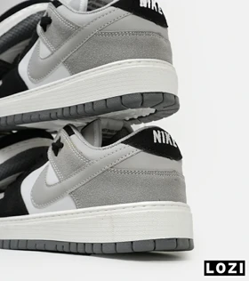 کفش کتانی بزرگ پا طوسی مشکی سفید نایک NIKE SB