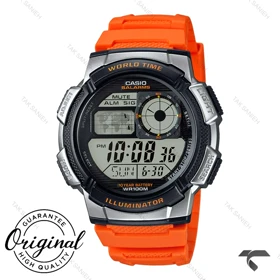 ساعت کاسیو مردانه AE-1000W-4BV اصل بند نارنجی Casio-11945-G