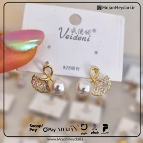 گوشواره صدفی مشابه طلا کد sg130