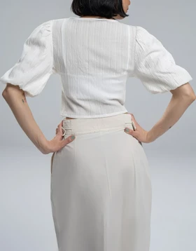 جلو گره آستین پفکی