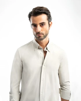 ام کی کالکشن پیراهن آستین بلند mk-23577-cream