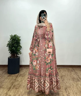پیراهن بلند دکمه دار شرمیلا 2