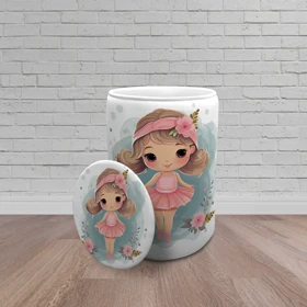 سبد اسباب بازی اتاق کودک برند مینوریا طرح دخترانه کد p-483