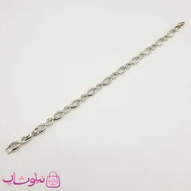 دستبند دخترانه ژوپینگ مدل بینهایت نقره ای