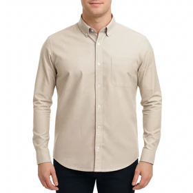 پیراهن آستین بلند ساده مردانه برندمد مدل 1420296