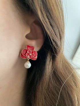 گوشواره میناکاری میخی ژوپینگ 478