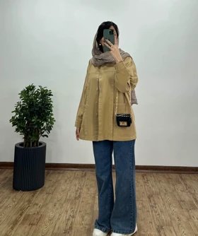 مانتو کتان کاغذی امیلیا