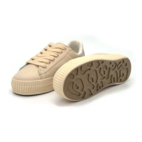 کفش اسپرت دخترانه مدل sneaker - 0021_Creamy