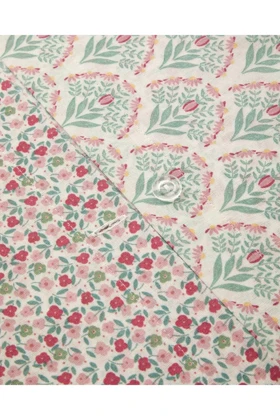 سرویس روتختی دو نفره English Home مدل Ornament Petal پنبه - صورتی