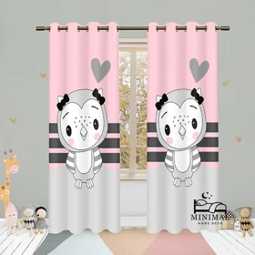 پرده کودک طرح جغد مدل W5072