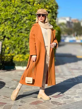 پالتو فوتر بلند پشت چاک